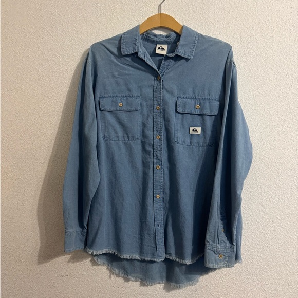 Quiksilver WOMEN Blue Denim Shirt NEVER WORN - Picture 1 of 2